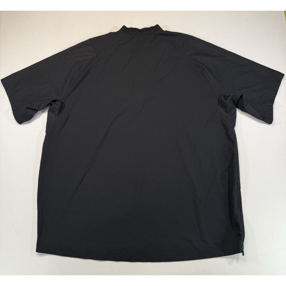 New Era LA Logo Batting Jacket 2XL Black Quarter Zip Short Sleeve - Picture 2 of 7
